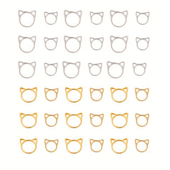36pcs Alloy Noble Metal Ring Stitch Markers Crochet Locking Accessories