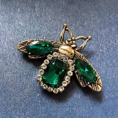 Crystal Insect Needle Retro Brooch - Bee Design