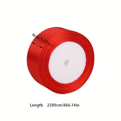 22m Satin Ribbon Rose Flower Material Packaging Decoration DIY Ribbon