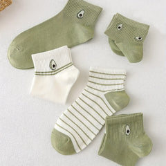 Avocado Print Socks Women's Comfy Short Stockings