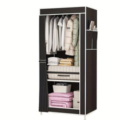 2 Tier Standing Wardrobe Rack Shoe Rack Height 57.5in Self Assembly