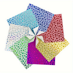 28pcs Origami Paper Set Mirror Folding Paper For Craft Art 7 Colors Card Paper