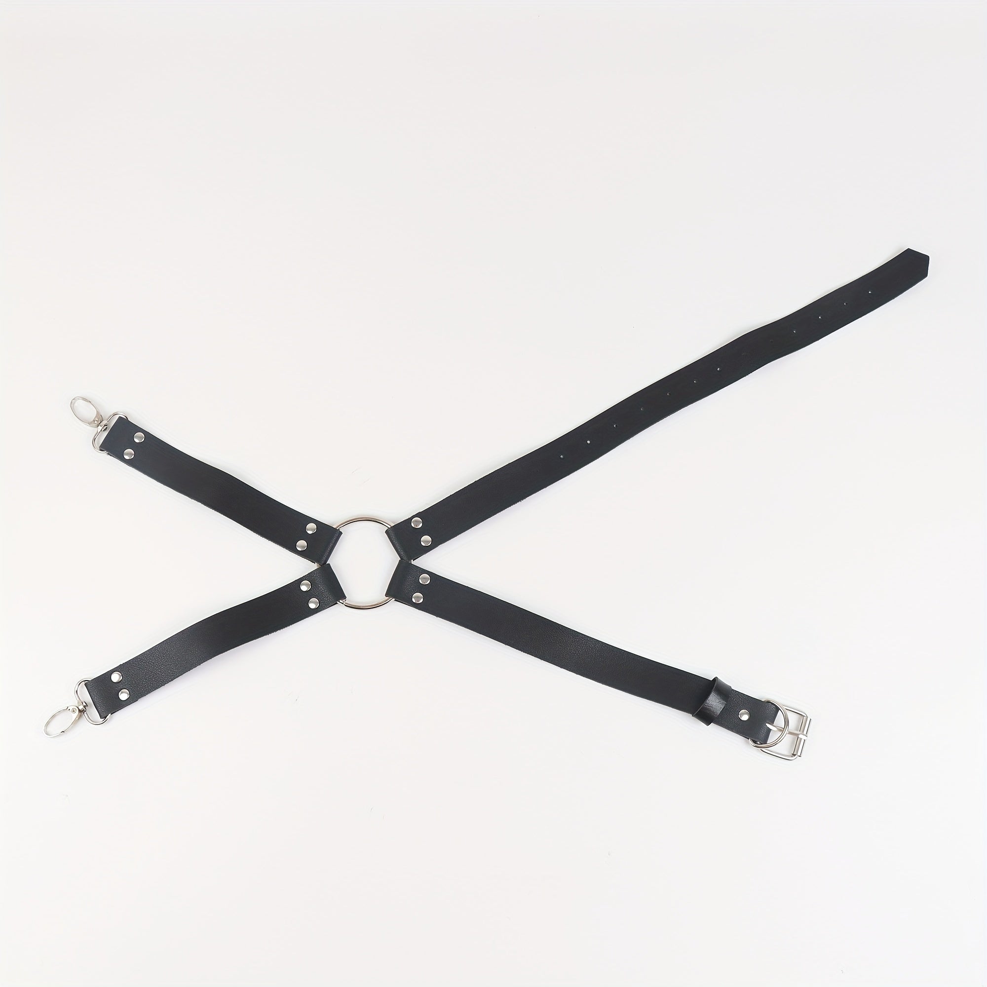 Men's Punk Rivets Suspenders Waist Chain Straps Bar