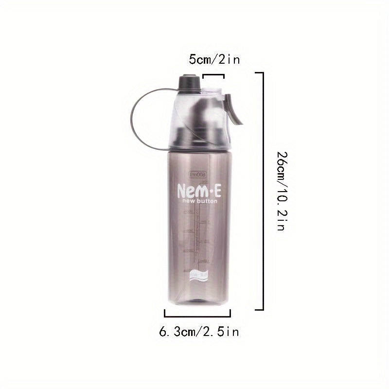 600ml Portable Sports Spray Water Cup - Cooling Bottle
