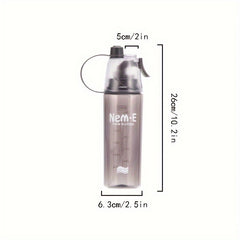 600ml Portable Sports Spray Water Cup - Cooling Bottle