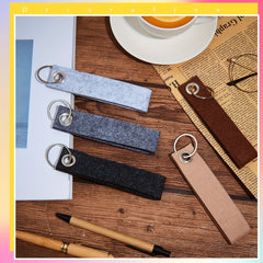 20pcs Felt Keychains With Stainless Steel Ring DIY Decorative Crafts Keychain