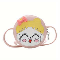 Kids Cartoon Girl Bow Crossbody Bag Coin Purse