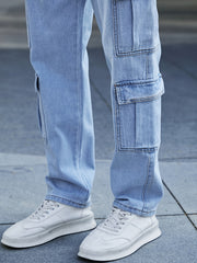 Loose Fit Jeans Mens Casual Street Style Denim Pants