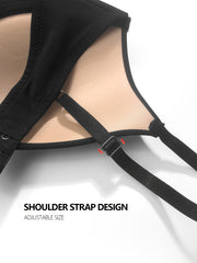 Solid T Shirt Bra Push Up Comfy & Breathable Women's Lingerie