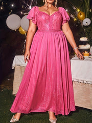 Bridesmaid Dress Sweetheart Neck Maxi Evening Formal Dress