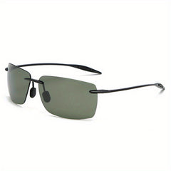 Men's Rimless UV400 Sunglasses for Driving Outdoor Fishing