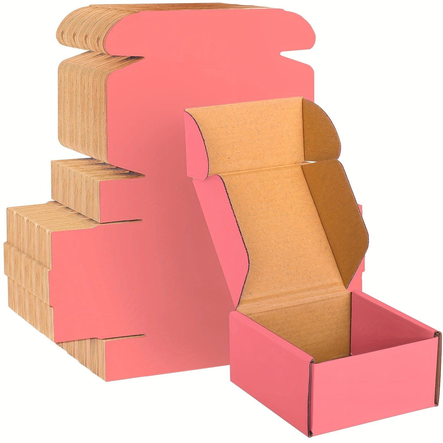 30pcs Pink Mailer Boxes for Business Packaging