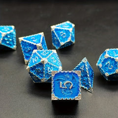 Metal Polyhedral Dice Set for D&D MTG RPG