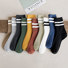 Men's High Stretchy Crew Socks Comfortable Breathable for Autumn and Winter