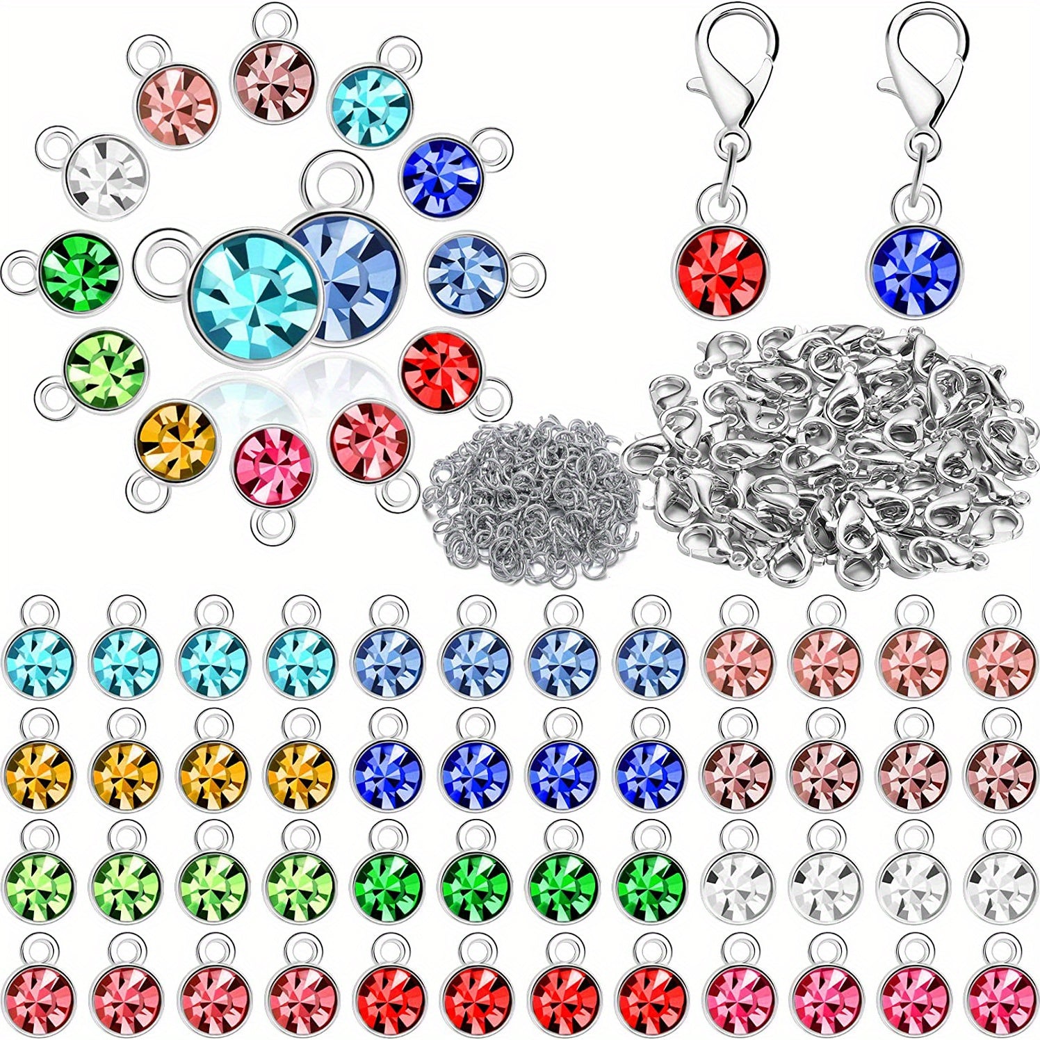 220pcs Crystal Birthmark Pendants Halloween Jewelry Beads Necklaces Earrings
