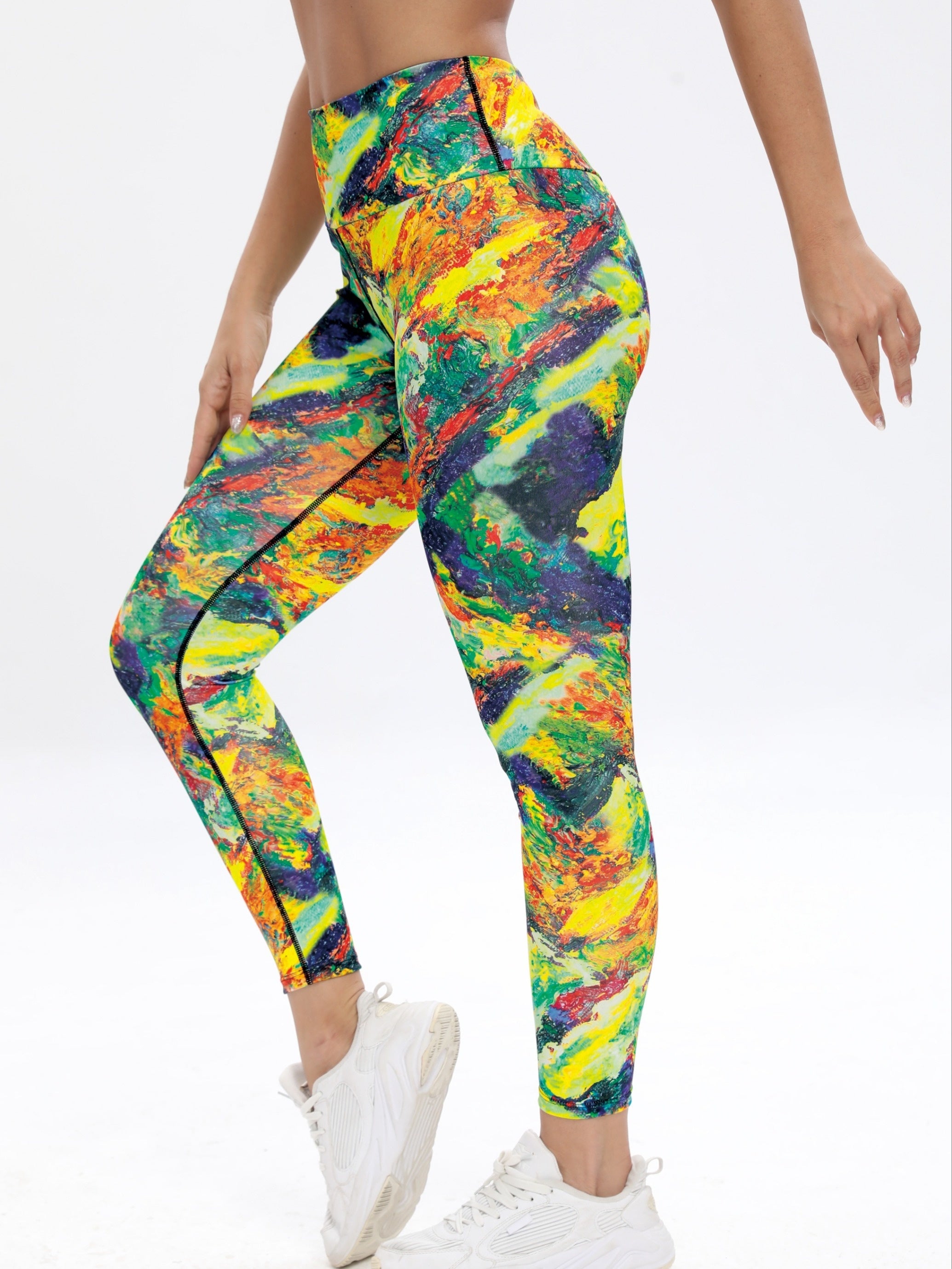 Printed High Waist Yoga Leggings Women's Activewear