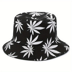 Maple Leaf Pattern Sunshade Bucket Hat for Men Women