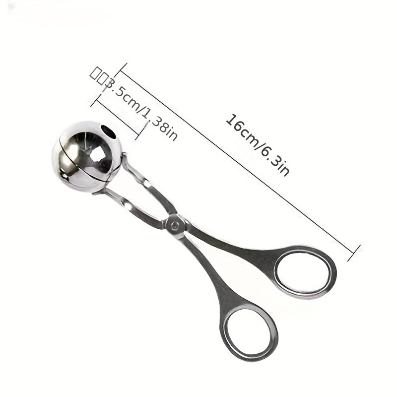 Stainless Steel Meat Baller Maker Rice Ball Tongs Scoop DIY Fish Ball Mold