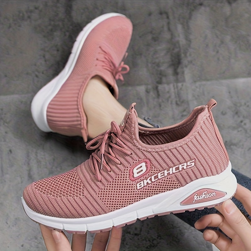 Women's Breathable Mesh Sneakers Casual Lace Up Outdoor Shoes