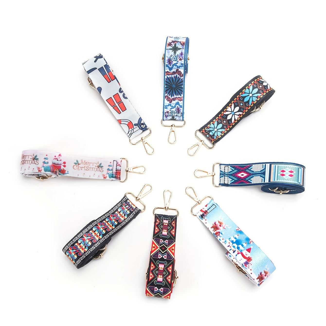 Boho Style Adjustable Bag Strap Print Replacement Belt Purse Shoulder Strap