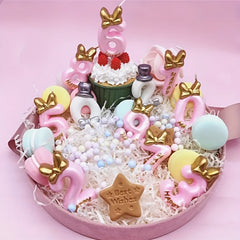 Bowknot Birthday Number Candle Princess 0 9 Number Candles Cake Decor