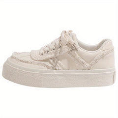 HUANQIU Raw Trim Non-slip Sneakers For Women