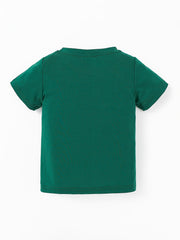 Cute Toddler T-Shirt Letter Print Round Neck Short Sleeve Tee