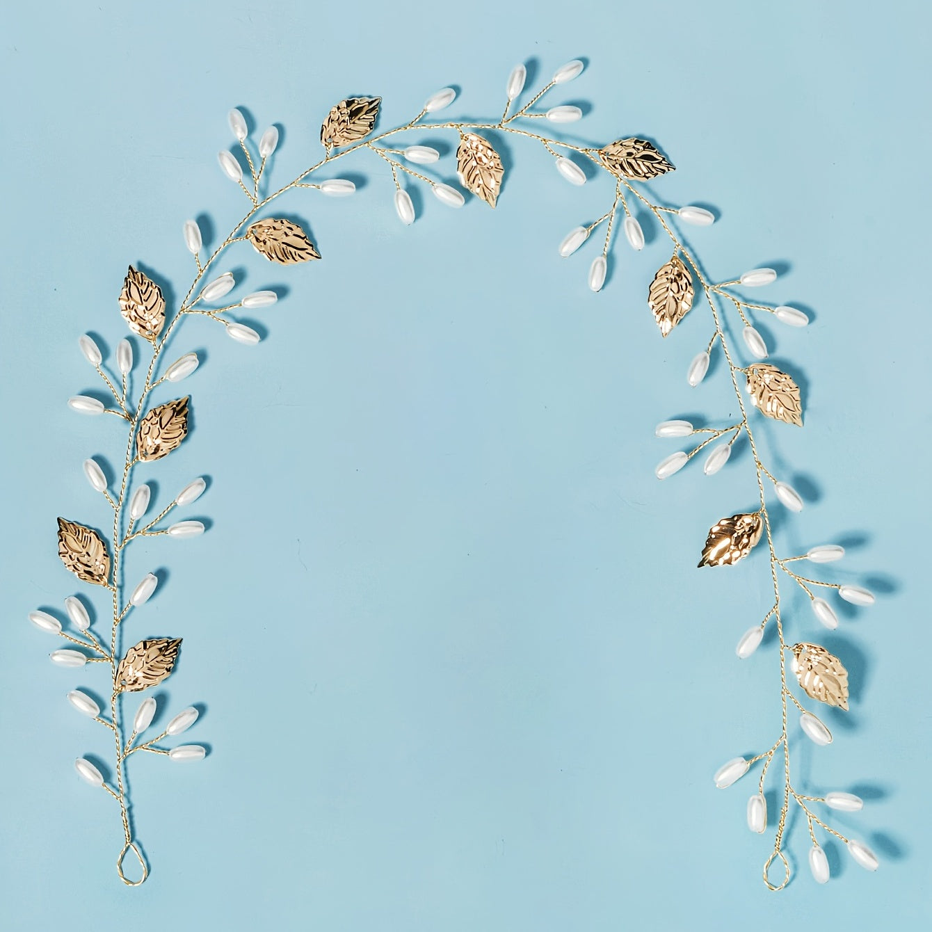 Pearl Leaves Headband for Bride Bridesmaid