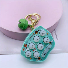 Whac A Mole Game Machine Keychain Pendant Handheld Game Console Toy