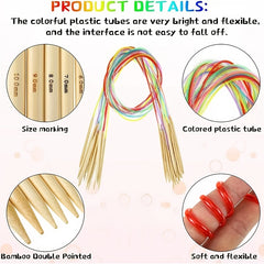Bamboo Craft Knit Kit 18pairs Needles Set Adult Beginner Knit Set