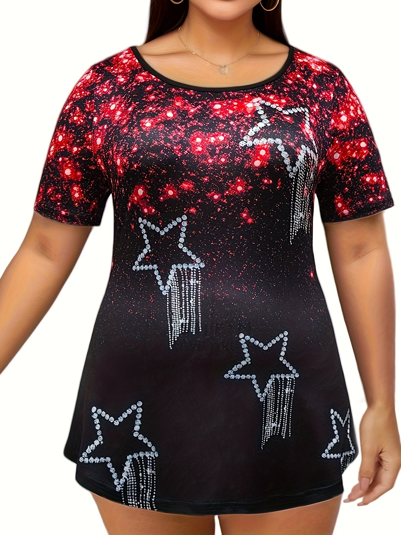 Glitter Star Print Tee & Leggings Lounge Set