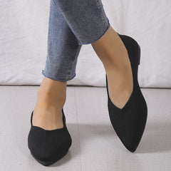 Women's Pointed Toe Ballet Flats Soft Sole Slip On Shoes