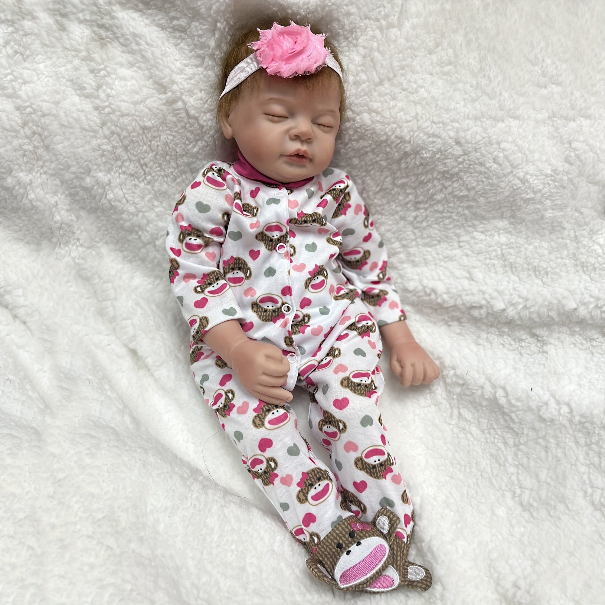 Real Reborn Toddler Doll with Rooted Hair Soft Touch Feeling Newborn Toy