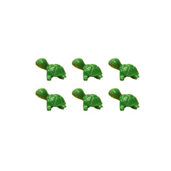 6pcs Turtle Building Block Accessories Dark & Light Green