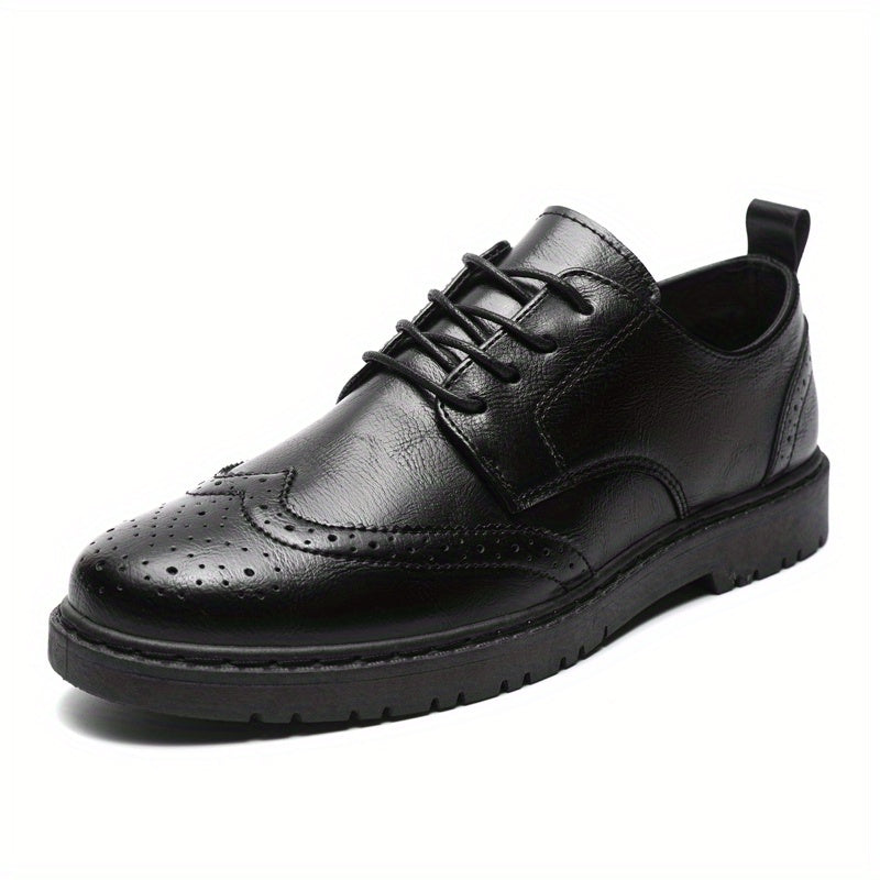 Men's Brogue Wingtip Derby Dress Shoes Lace-up Formal Business Events
