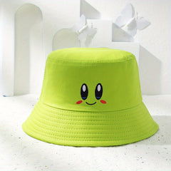 Embroidery Reversible Bucket Hat Candy Cartoon Basin Hat Sunscreen Fisherman Cap