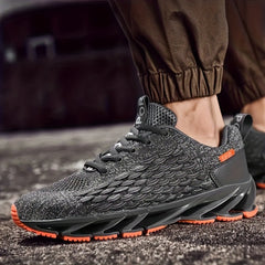 Men's Blade Type Sneakers Breathable Non-Slip Shoes for Outdoor Activities