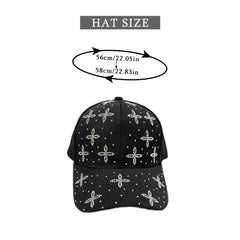 Rhinestone Decor Baseball Cap Unisex Dad Hat Sun Hat