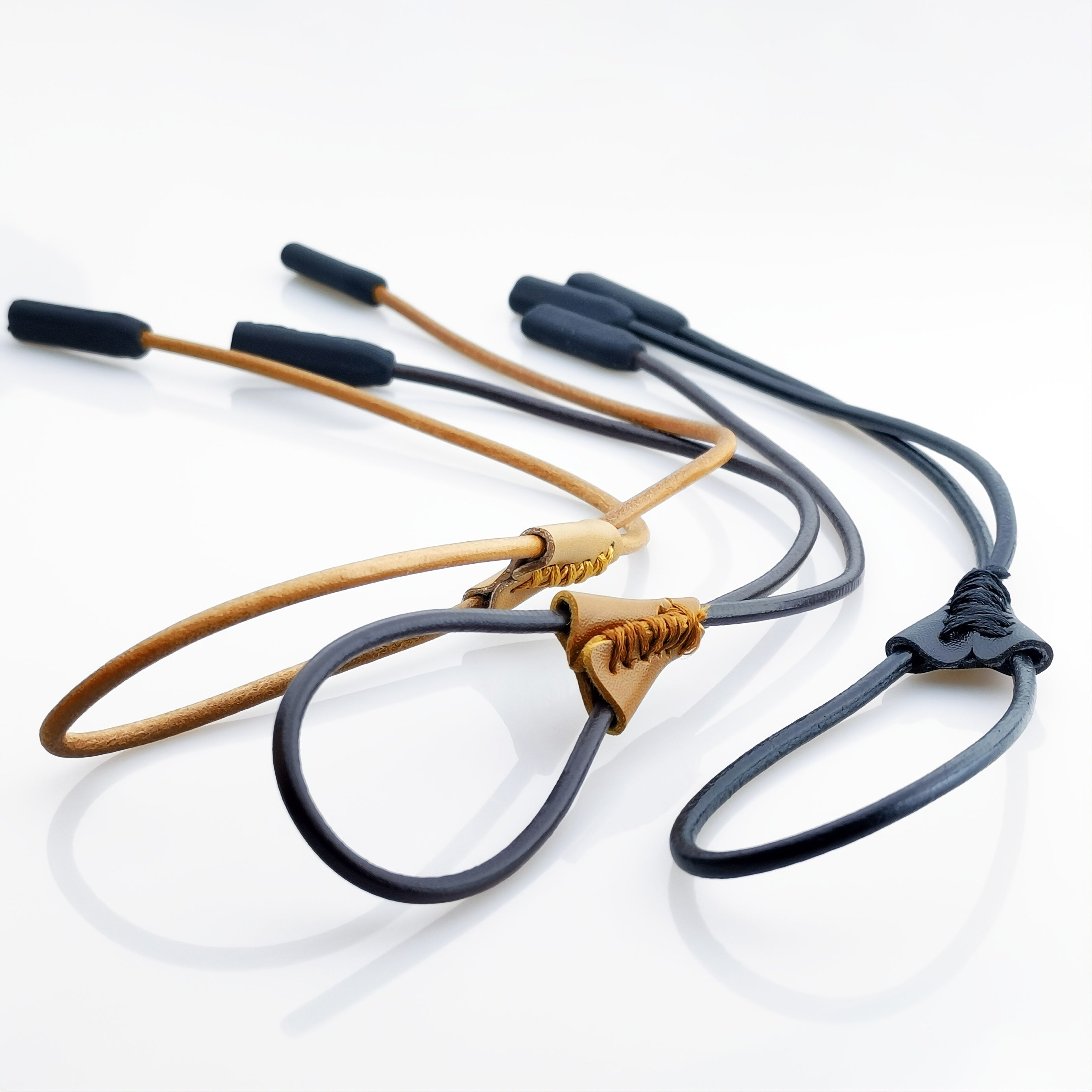 OOLVS Eyeglasses Chains PU Leather Lanyard Retainer Strap Cord