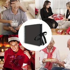 Bow Ribbon A5 Photo Album 30 Pages DIY Scrapbook Photo Organiser