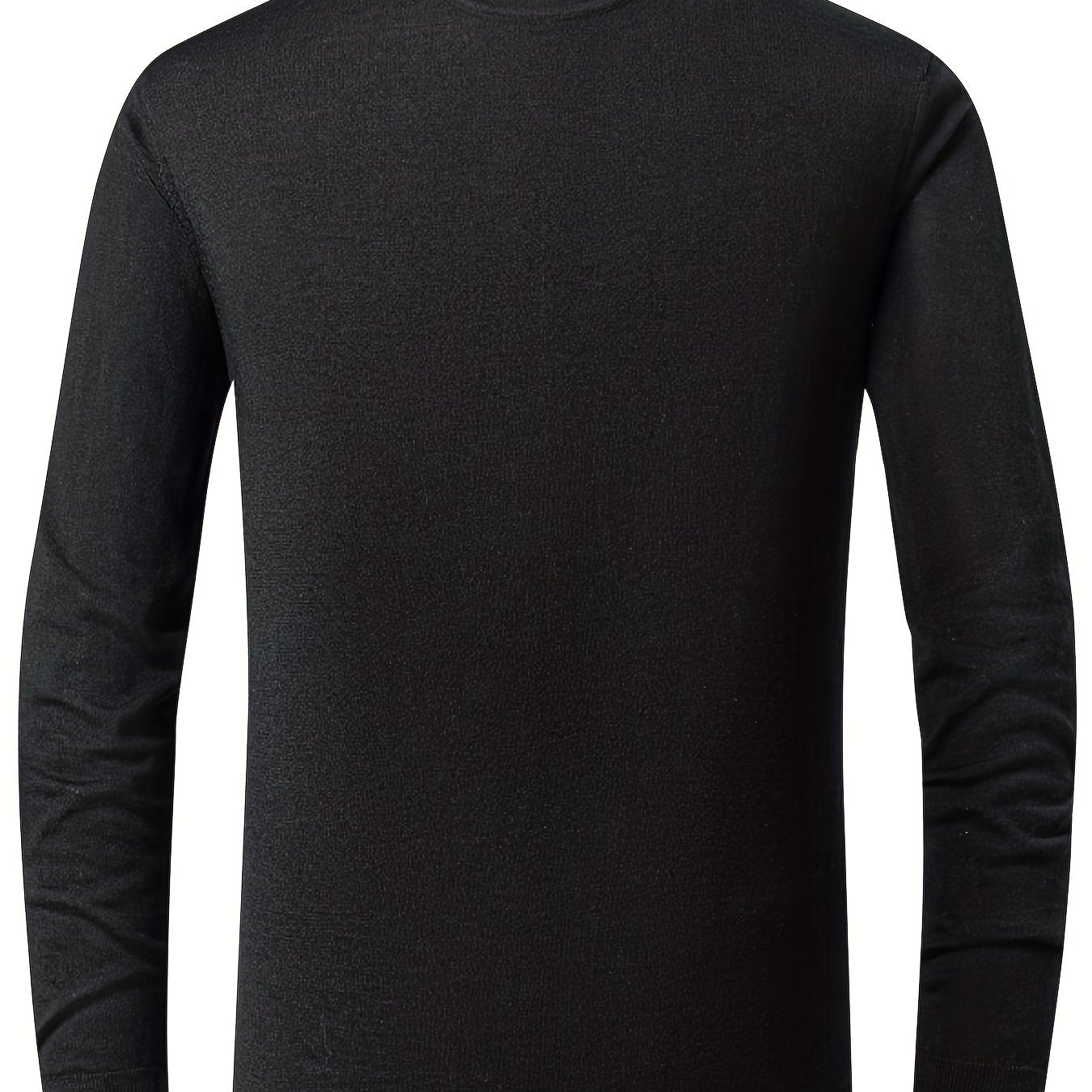 Casual Knitted Wool Sweater Men's Round Neck Pullover for Fall Winter