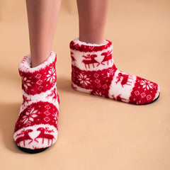 Christmas Elk Winter Floor Shoes for Women