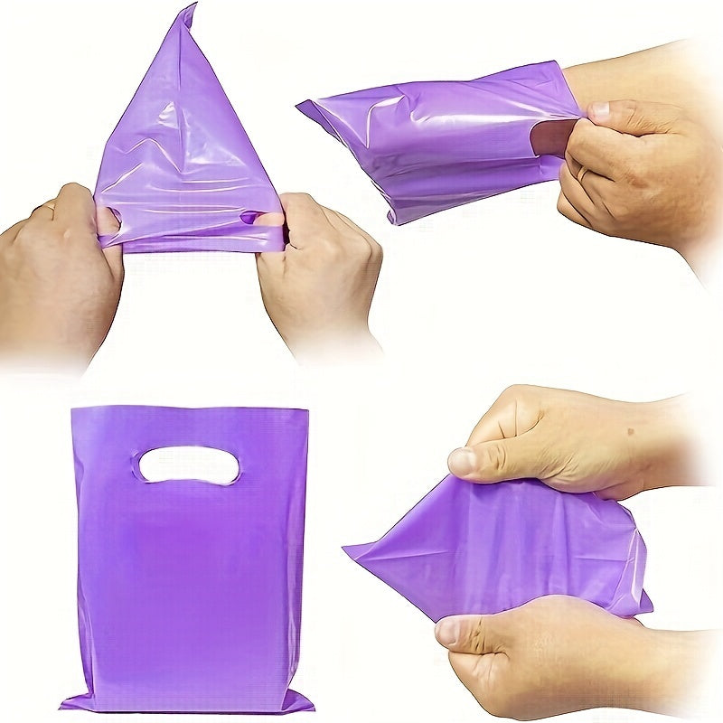 50pcs Plastic Party Gift Bags Colorful Party Favor Bags Bulk with Handles