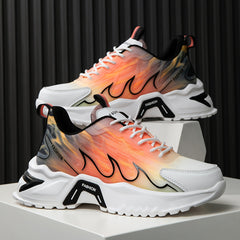Men's Luminous Night Glow Sneakers Soft Sole Lace Up Shoes
