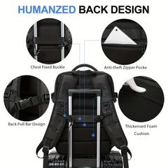 Minimalist Business Travel Storage Backpack Large Expansion