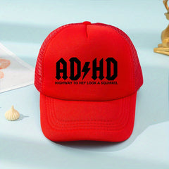 Kids ADHD Print Mesh Baseball Cap Sun Protection Breathable Truck Driver Cap