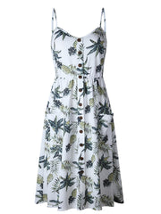 Sunflower Print Button Up Cami Shirt Dress Women's Plus Medium