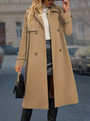Double Breasted Belt Trench Coat for Women