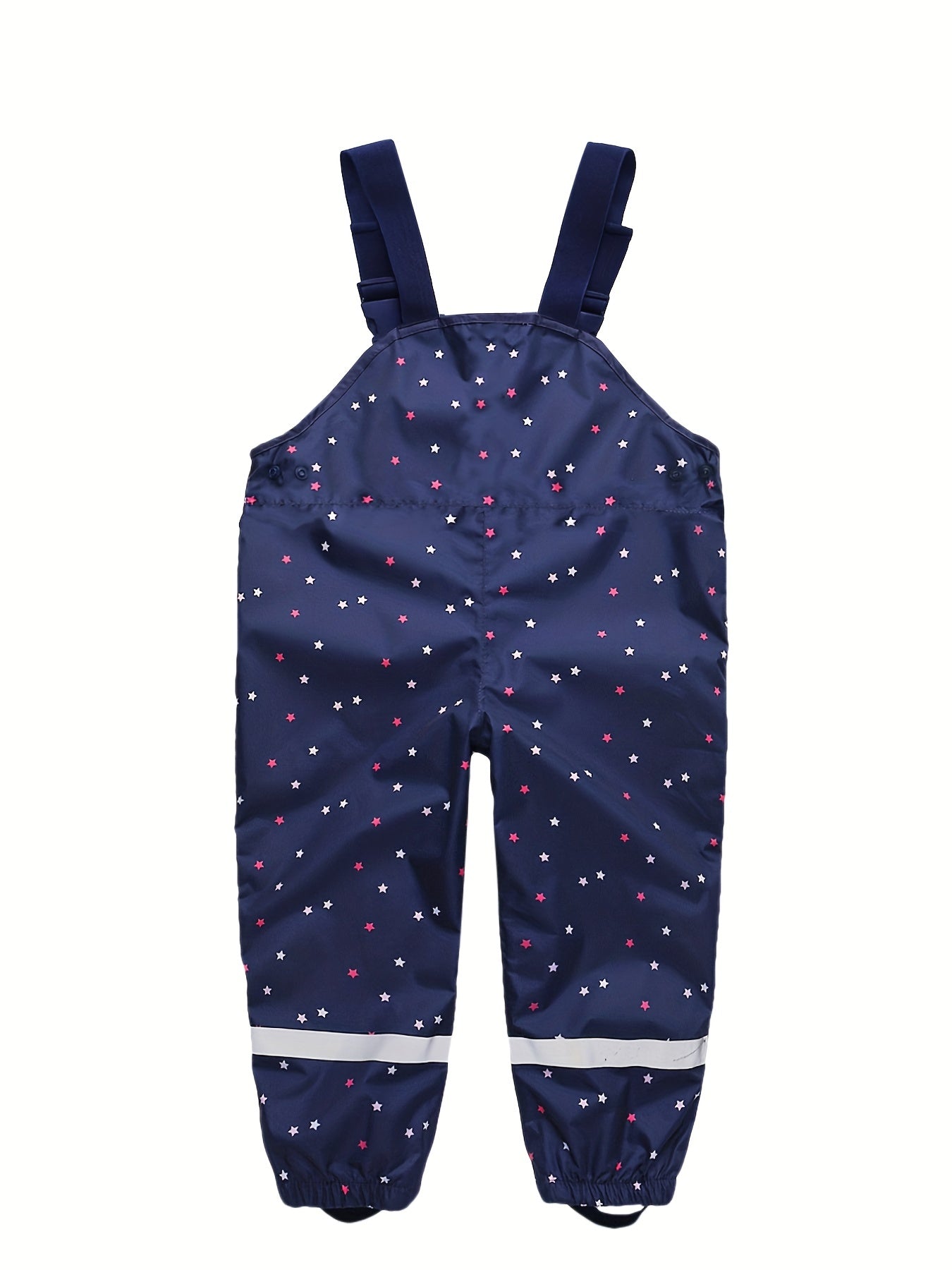Girls' Star Print Overalls & Rain Pants Set