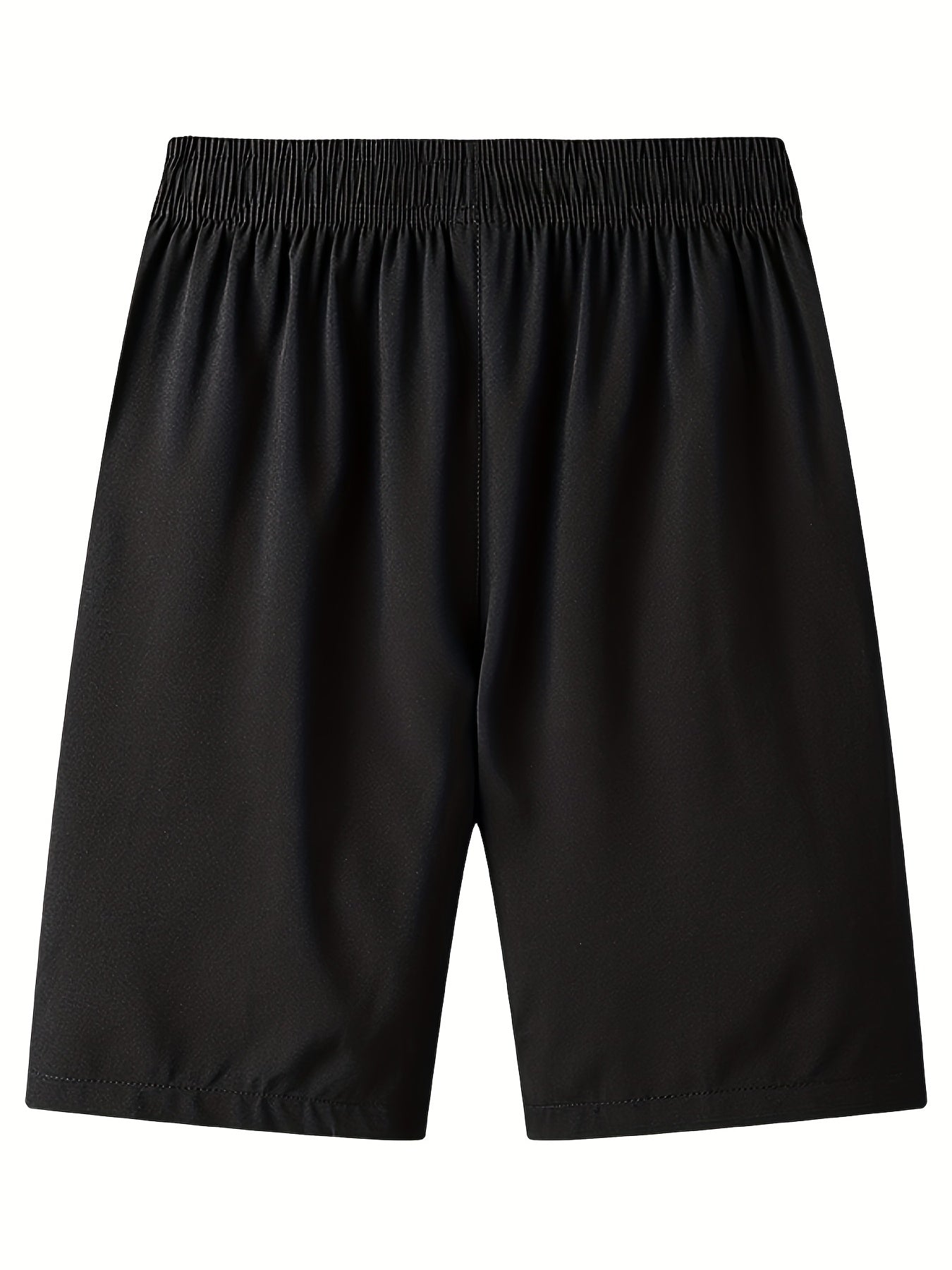 Quick Drying Zipper Pockets Shorts Men's Casual Solid Slightly Stretch Shorts